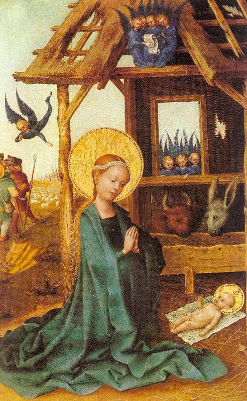 Lochner, Stephan Adoration of the Child oil painting picture